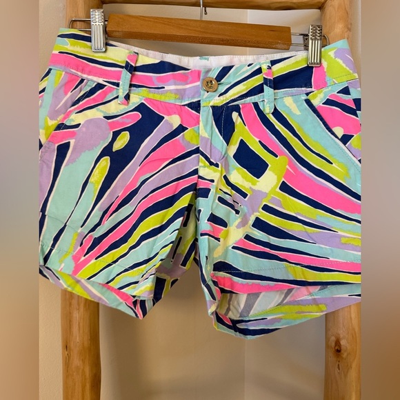 Lilly Pulitzer Callahan Shorts Size 00 Palm Reader Print EUC - Picture 5 of 6